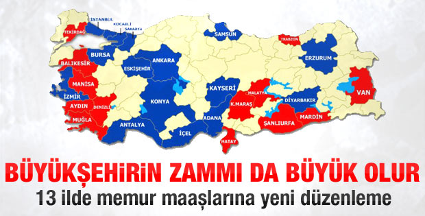 Memur ve emekli maaşlarına büyükşehir zammı
