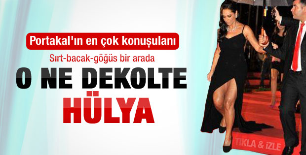Hülya Avşar'dan bacak ve sırt şov