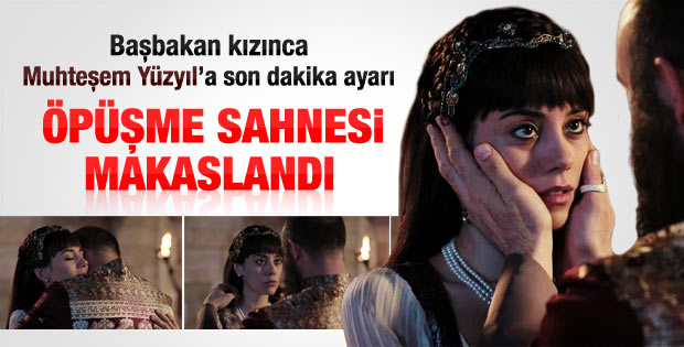 Muhteşem Yüzyıl'da Kanuni ile Firuze'nin öpüşmesi kesildi