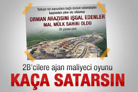 Maliye 2B'cilere fana oyun oynadı