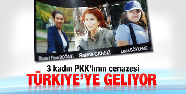 Öldürülen 3 PKK'lının cenazesi Türkiye'ye gelecek