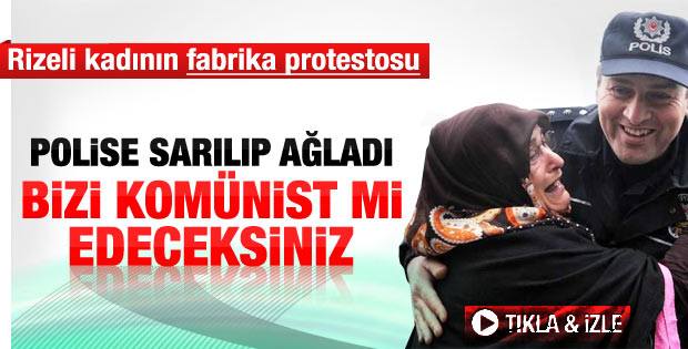 Rize'deki çay fabrikasının kapatılmasına protesto