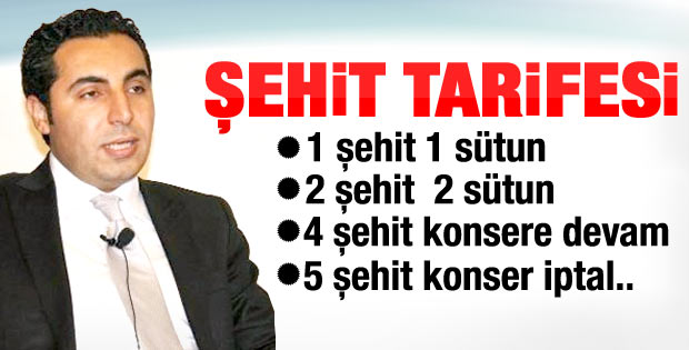 Eyüp Can: Şehit tarifesi