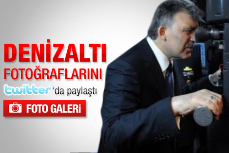Gül denizaltıdaki fotoğraflarını Twitter'da paylaştı