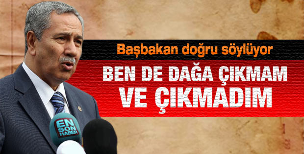Arınç: Hiçbir zaman dağa çıkmayı düşünmedim
