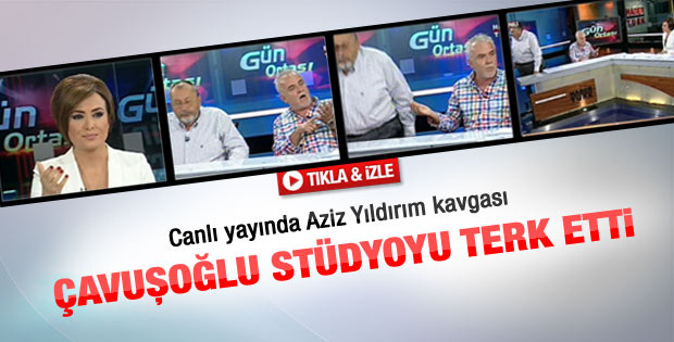 Ömer Çavuşoğlu canlı yayını terk etti