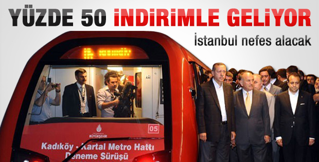 Kadıköy-Kartal metrosu yüzde 50 indirimli