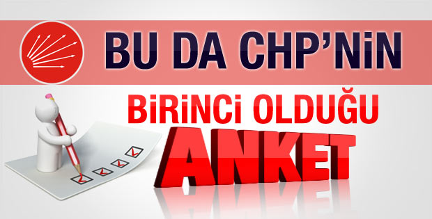 Bu da CHP'nin birinci olduğu anket