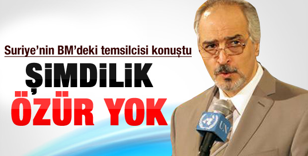 Suriye: Şimdilik özür dilemiyoruz