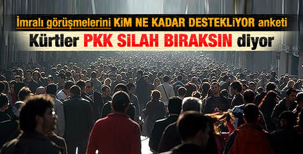 İmralı görüşmelerini kim ne kadar destekliyor anketi