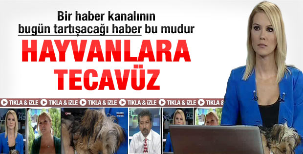 Habertürk ekranlarında hayvanlara tecavüz yayını
