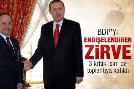 Erdoğan Barzani görüşmesi başladı