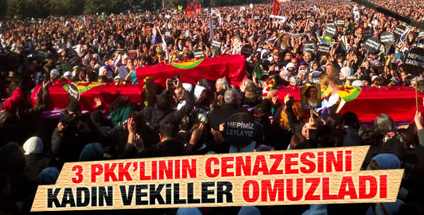 3 PKK'lının cenazesi Diyarbakır'da