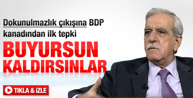 Ahmet Türk: Dokunulmazlıkları kaldırsınlar