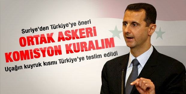 Suriye'den Türkiye'ye ortak askeri komisyon önerisi