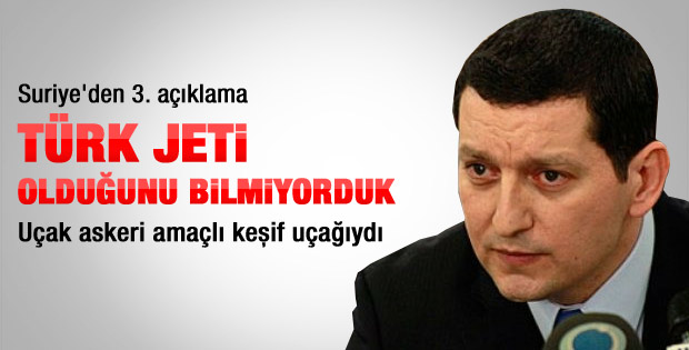 Suriye'den yeni Türk jeti açıklaması