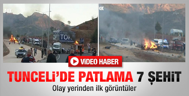 Tunceli'de 7 şehit: Olay yerinden ilk görüntüler