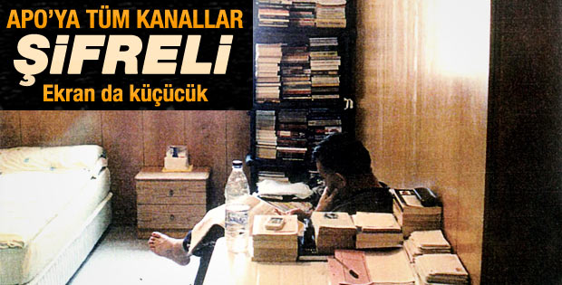 Öcalan'ın küçük ekran televizyonu dün odasına yerleştirildi
