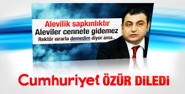 Cumhuriyet Sedat Laçiner'den özür diledi