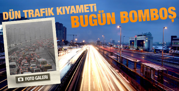 İstanbul'da trafik sorunu kalmadı