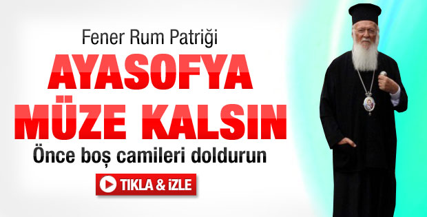 Bartholomeos: Önce boş camiler doldurulsun-Video
