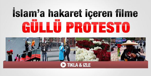 İslam'a hakaret içeren filme güllü protesto