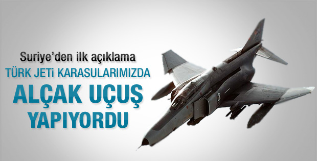 Suriye'den ilk açıklama: Türk jeti toprağımıza girdi