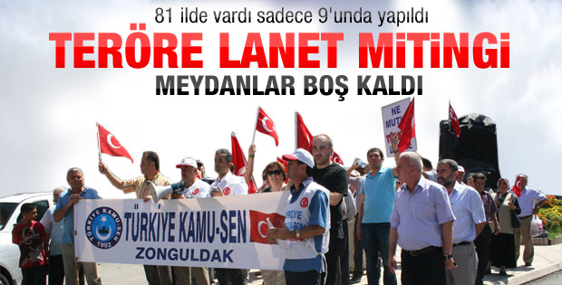 Teröre bir avuç tepki