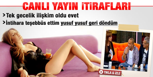 Özyılmazel'den canlı yayında tek gecelik ilişki itirafı