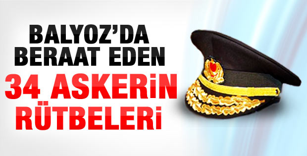 Balyoz'da beraat edenlerin çoğu astsubay