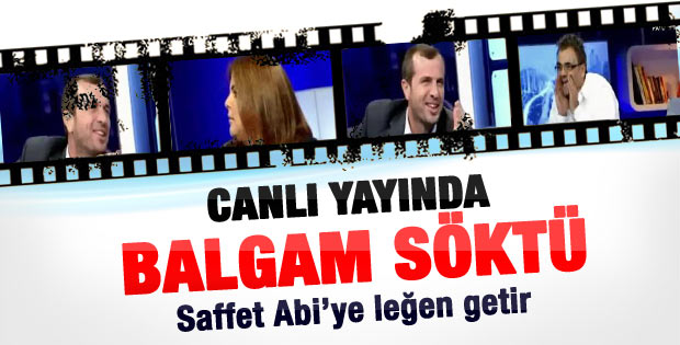 Saffet Sancaklı canlı yayında balgam çıkardı - Video