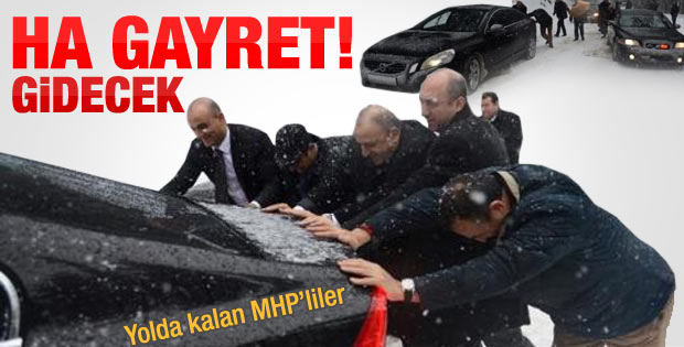 MHP'li vekillerin araçları yolda kaldı