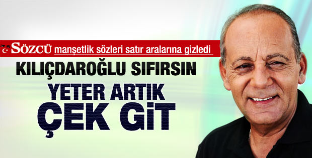 Sözcü Bekir Coşkun'un sözlerini iç sayfaya gizledi