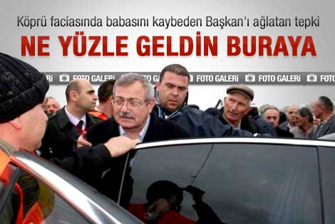 Köprü faciasında babasını kaybeden başkanı ağlatan tepki