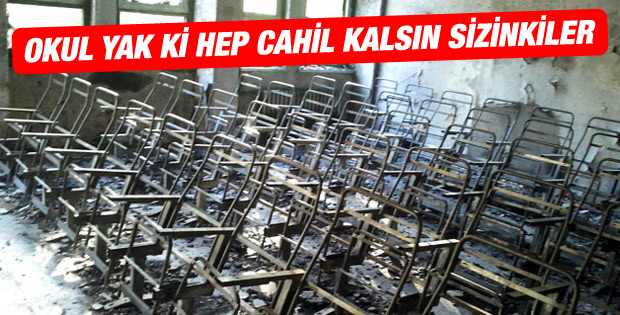 PKK'lılar Şemdinli'de okul yaktı