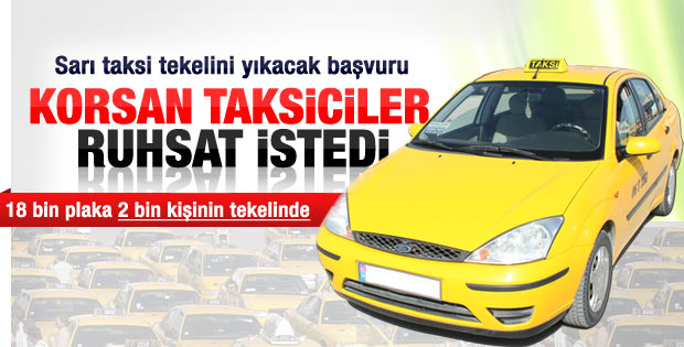 Korsan taksicilerden resmiyet için İBB'ye başvuru