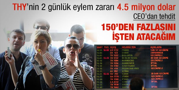 THY'den çalışanlarına gözdağı