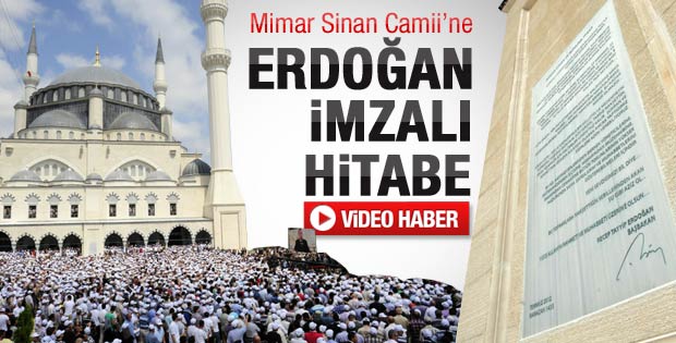 Mimar Sinan'a Erdoğan imzalı hitabe