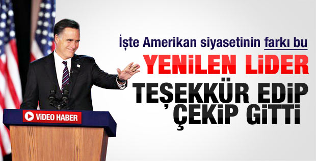 Romney'in teşekkür konuşması