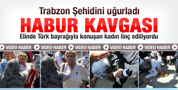 Şehit cenazesinde linç girişimi - Video