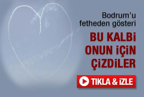 Şehit yüzbaşı için kalp çizdiler - Video