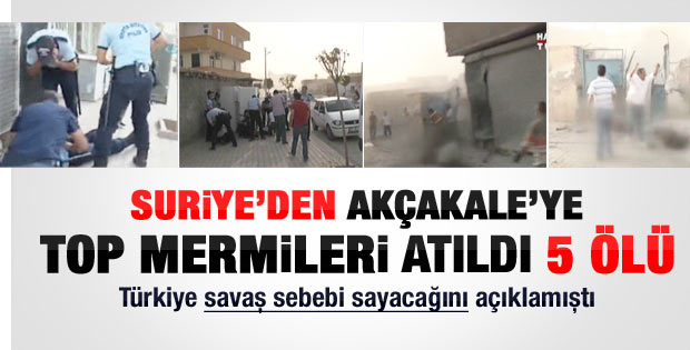 Akçakale'ye top mermisi düştü