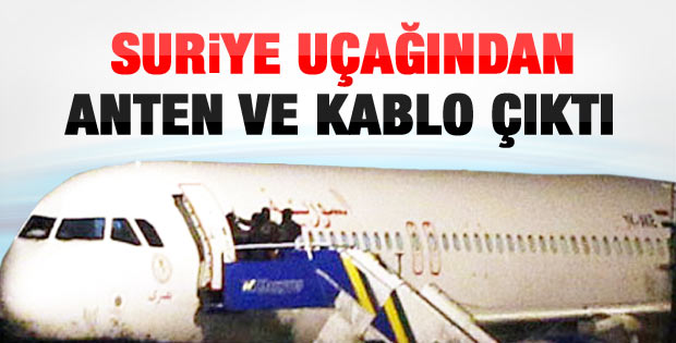 İndirilen Suriye yolcu uçağından anten ve kablo çıktı