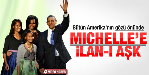 Obama'dan bütün Amerika'nın önünde eşine ilan-ı aşk