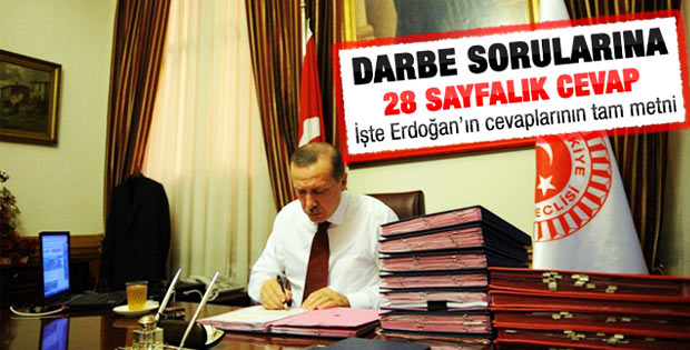 Başbakan darbe komisyonunun sorularını cevapladı
