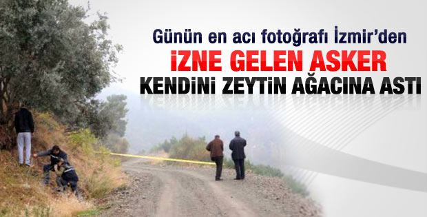 İzne gelen asker İzmir'de kendini zeytin ağacına astı