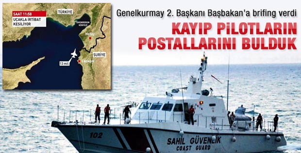 Türk jeti pilotlarının postalları bulundu