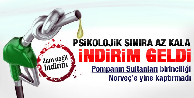 Benzin fiyatlarında indirim