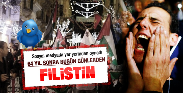 Twitter'da Filistin coşkusu