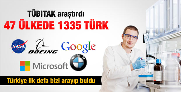 47 ülkede 1335 Türk bilim insanı